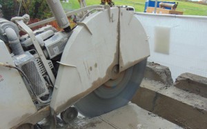 Concrete Saw Cutting on Rhweason Bridge
